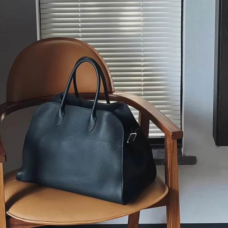 Large capacity handbag, simple business briefcase, women's handbag for work and travel - Image 4