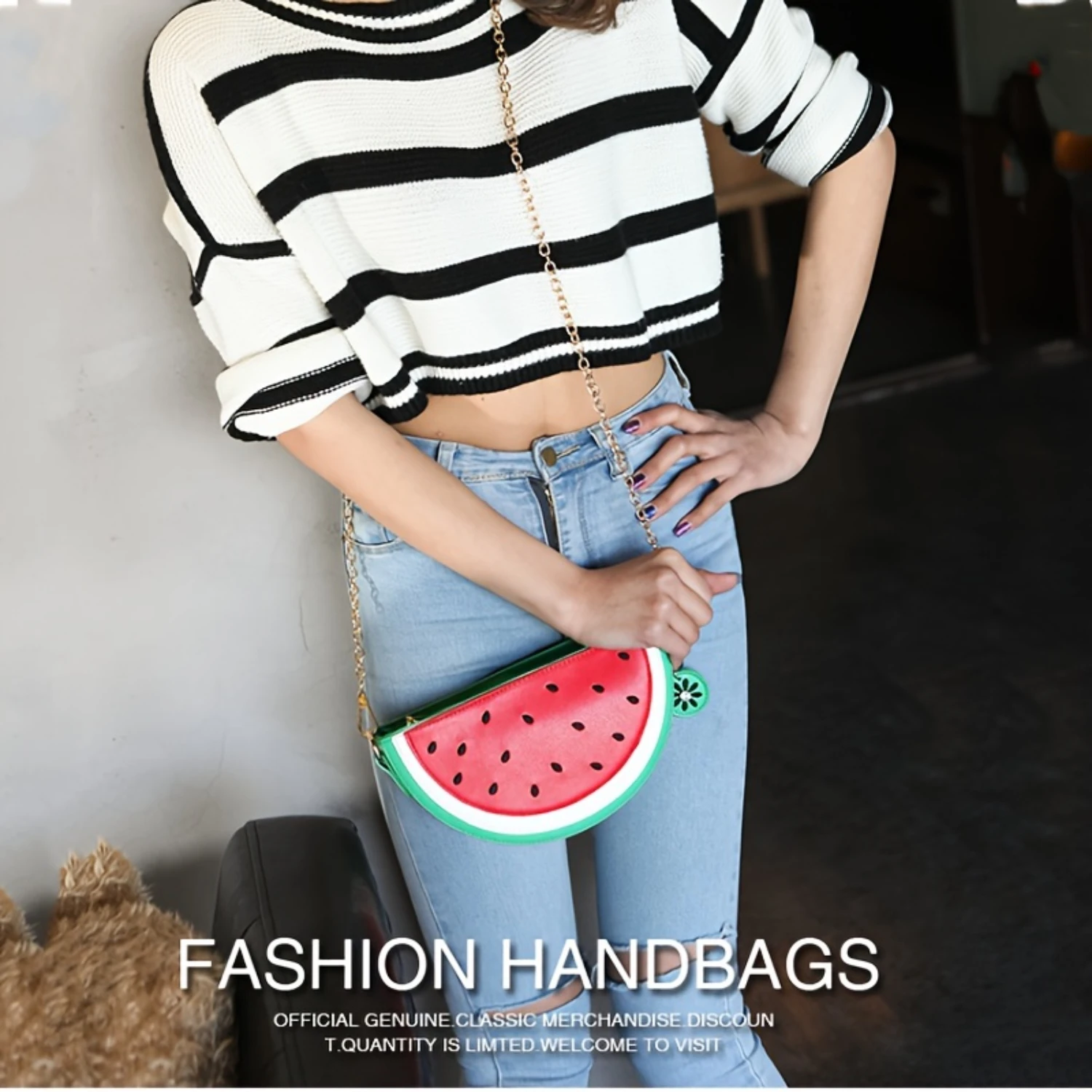 Fruit-Shaped Crossbody Bag – Watermelon & Lemon Purse for Women