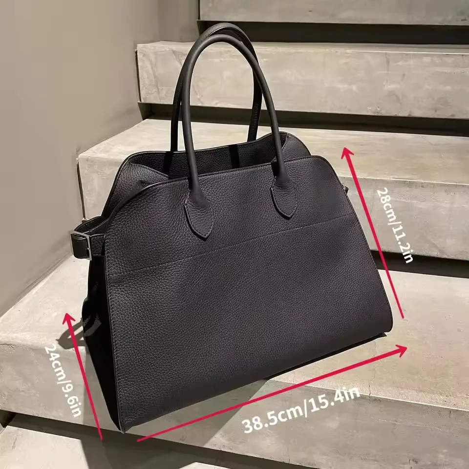 Large capacity handbag, simple business briefcase, women's handbag for work and travel - Image 5