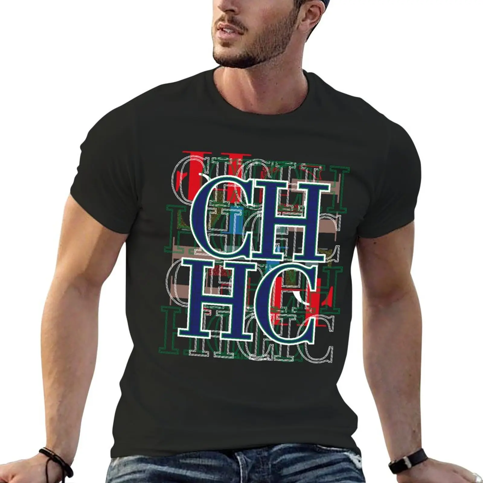 CHCH Men's Letter pattern Casual T-shirt. - Image 3