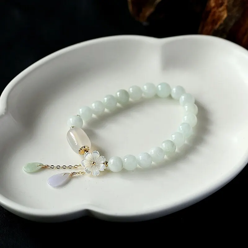 Shell flower jade water drop bracelet - Image 6