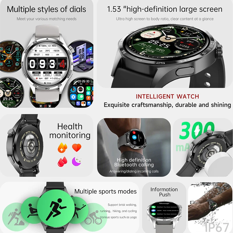 GT5 PRO Smartwatch – Men’s GPS, HD Screen, Bluetooth Call, NFC, Outdoor Sports - Image 6