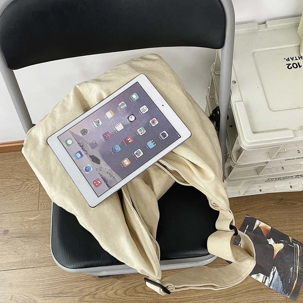 Japanese Harajuku Crossbody Handbags Solid Color Retro Crossbody Messenger Handbags Soft Pockets Large Capacity for Travel - Image 5