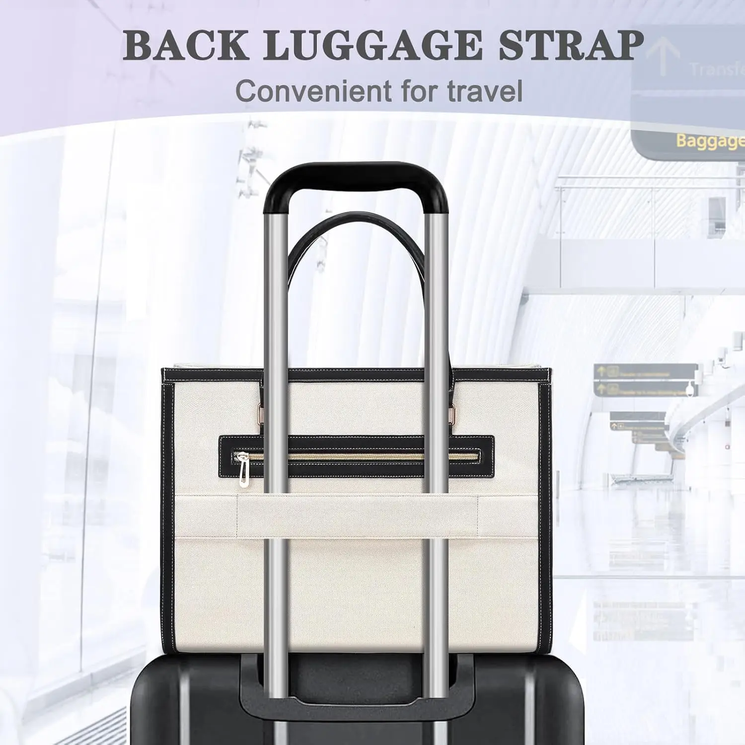 Laptop Bag for MacBook Air/Pro 15-16” – Women’s Canvas Tote, Messenger & Work Briefcase - Image 5